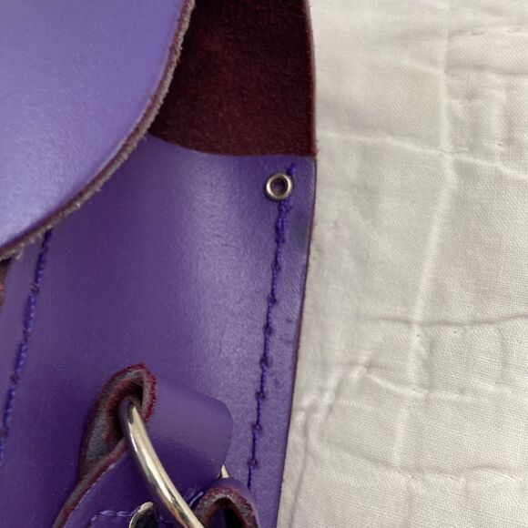 The Cambridge Satchel Company Purple Leather Satchel Bag - Picture 10 of 12